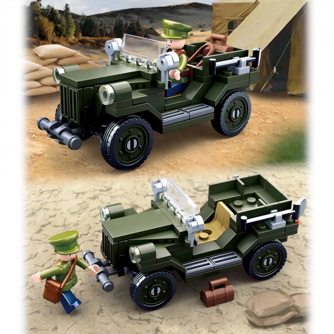 Kit de construction jeep militaire Sluban GAZ 67