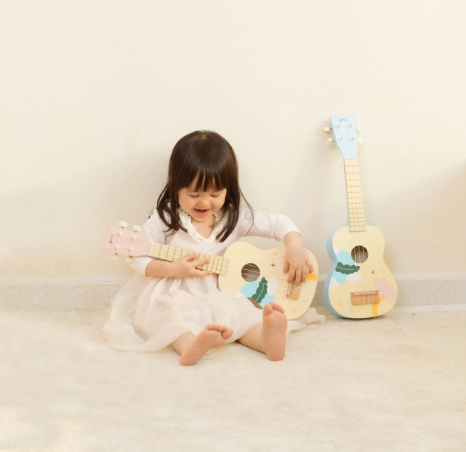Ukulélé en bois classique pour enfants - Rose
