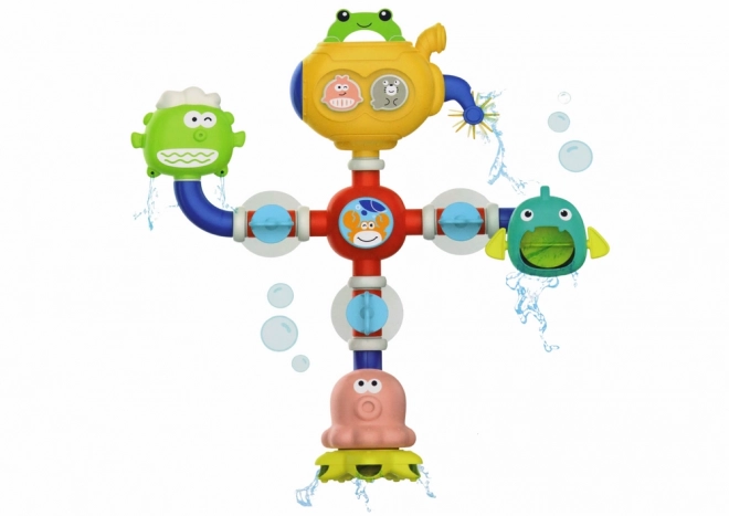 Jouet de bain pour robots avec ventouses débordantes