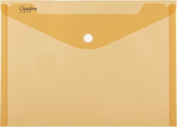 Pochette à bouton A4 Opaline orange en polypropylène 180 microns (lot de 5)
