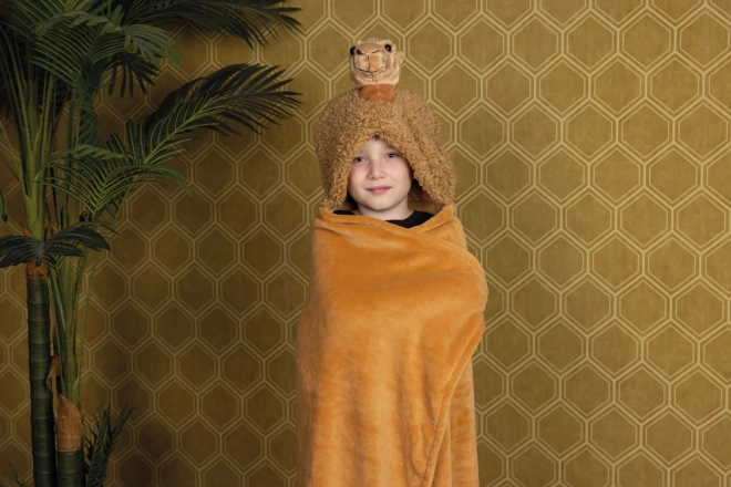 Couverture chauffante à capuche Chameau de Cozy Noxxiez