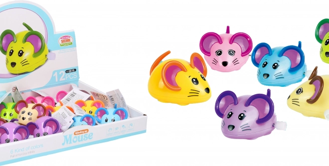 Souris en plastique à remonter 8 cm