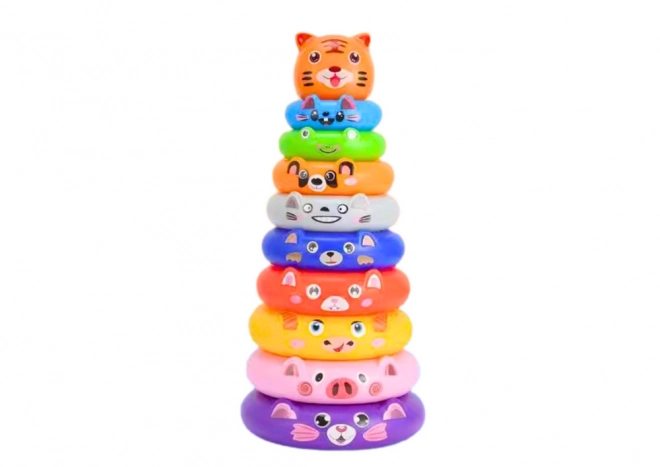 Pyramide col Autocollants Animaux Tigre colorés