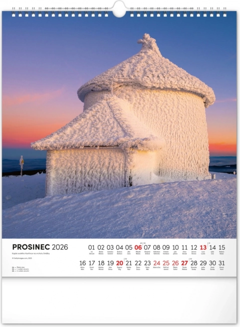 Calendrier mural Krkonoše 2026