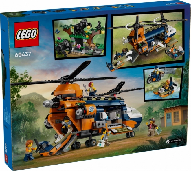 LEGO City 60437 Hélicoptère pour l'exploration de la jungle au camp de base