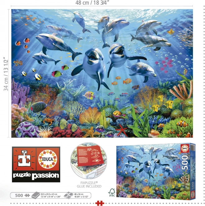 EDUCA Puzzle Plaisir sous-marin 500 pièces