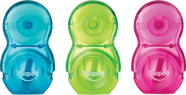 MAPED taille-crayon avec gomme (assortiment de couleurs)