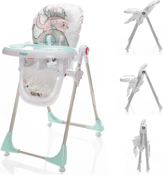 Chaise haute pour enfants Monti, Troupeau d’éléphants