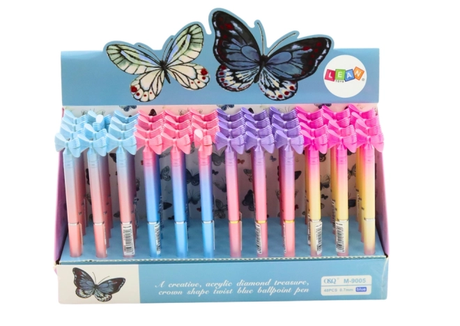 Stylo à bille avec pointe bleue en couleur de nœud 0,7 mm Mix