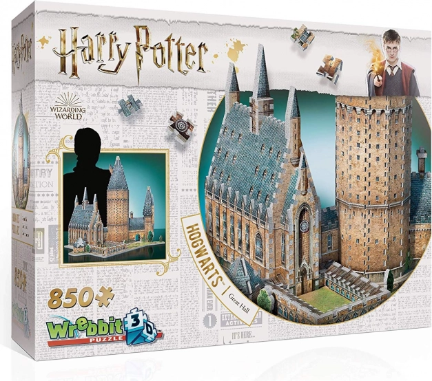 Wrebbit puzzle 3D Harry Potter : Grande Salle de Poudlard 850 pièces