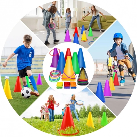 Set de jeu Quilles, Cerceaux et Sacs pour enfants