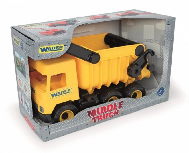 Camion benne jaune Middle Truck 38 cm en boîte