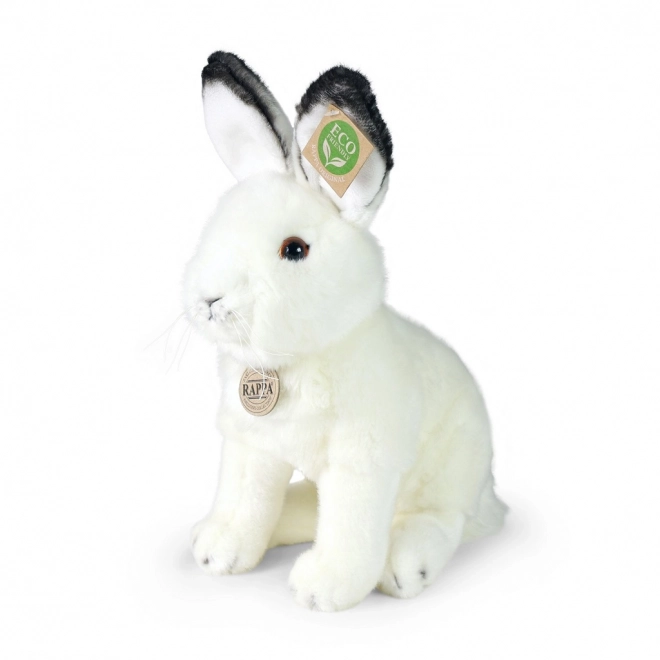 Lièvre polaire en peluche assis 30 cm ÉCOLOGIQUE