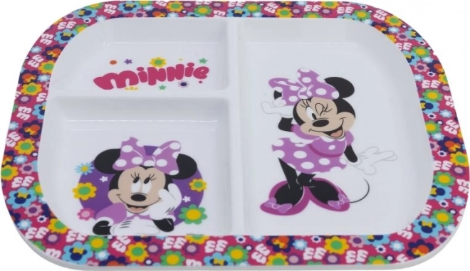 Assiette rectangulaire pour enfants avec motif Minnie