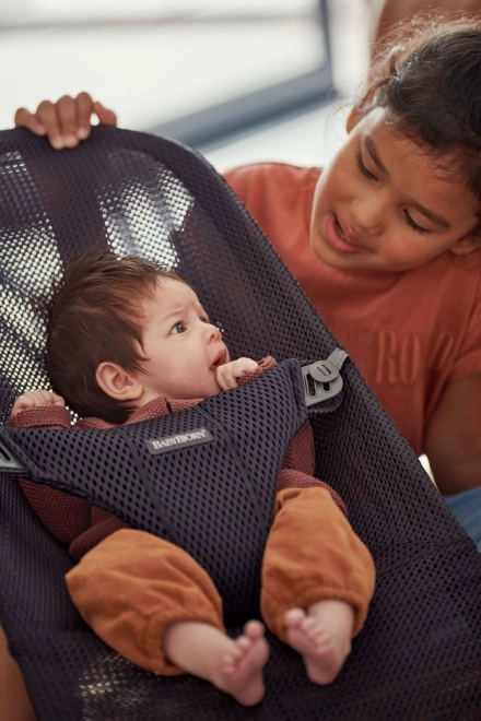 BABYBJÖRN - Transat BLISS MESH - Rose Perle – Anthracite