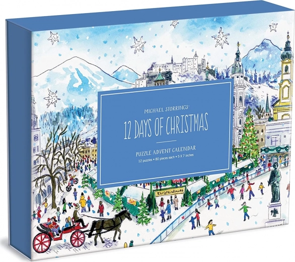 Calendrier de l’Avent puzzle 12 jours de Noël 12×80 pièces GALISON