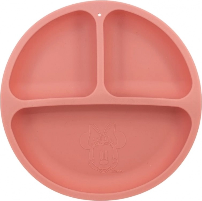Assiette en silicone mignonne Disney Minnie Mouse