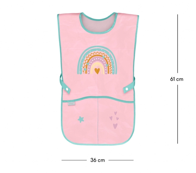 Tablier enfant arc-en-ciel rose