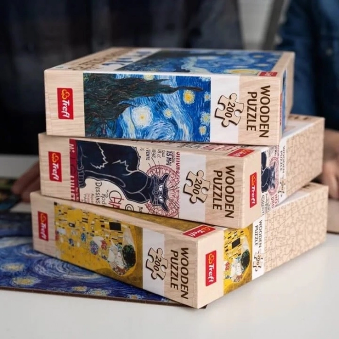 Puzzle en bois Vincent van Gogh - Nuit étoilée 200 pièces