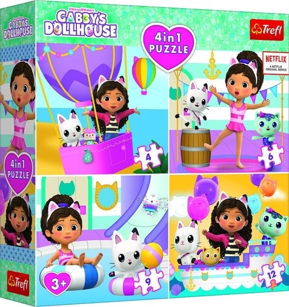 Puzzle Gabby's Dollhouse 4 en 1