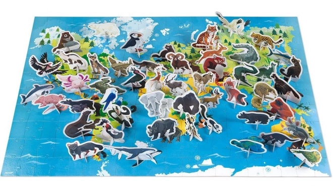 Puzzle éducatif JANOD Animaux menacés 200 pièces