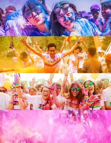 Poudre de couleur Holi - 10 x 100 g