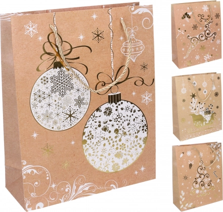 Sac cadeau de Noël L 30 × 41,5 × 12 cm
