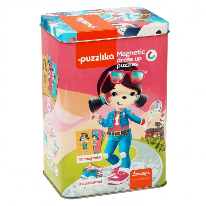 Jeu Magnétique Puzzlika - Poupée avec Vêtements