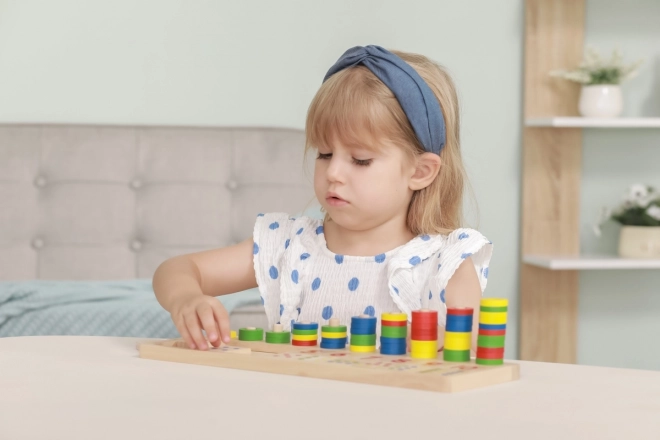Jeu de comptage en bois