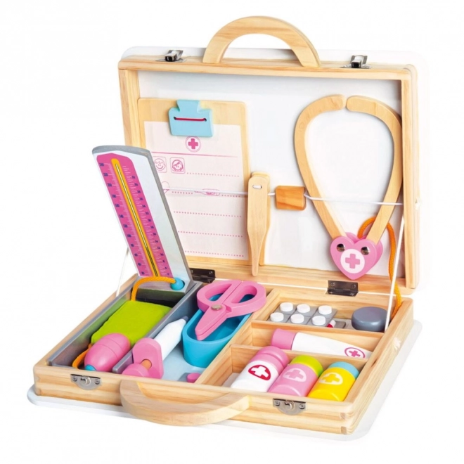 Bino Ensemble médical dans une valise en bois