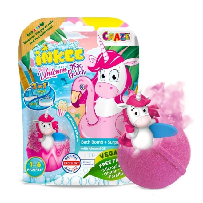Bombe de bain effervescente avec surprise Plage de Licorne