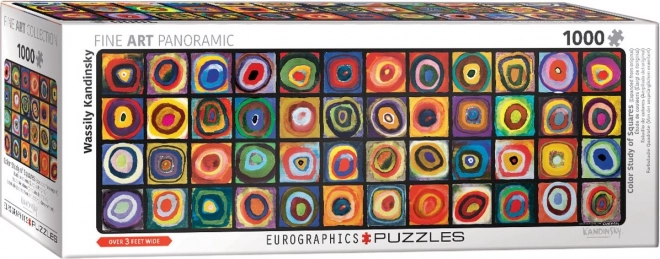 Puzzle panoramique Étude colorée des carrés 1000 pièces