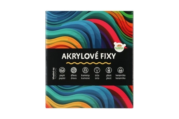 Marqueurs acryliques fluorescents pour différentes surfaces 6 pcs