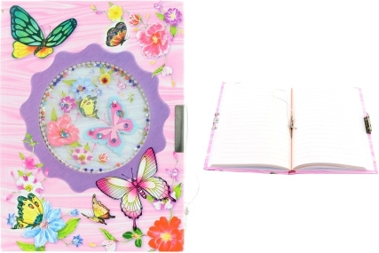 Journal avec motif de papillons pour filles
