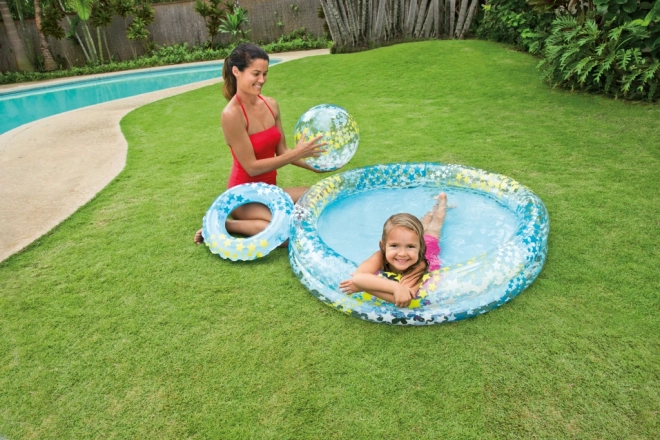 Ensemble de piscine fruits et flamant rose