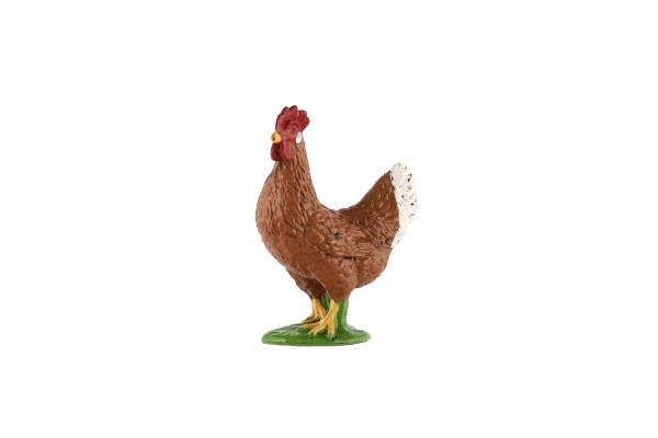Poule domestique en plastique zooted 4cm en sachet