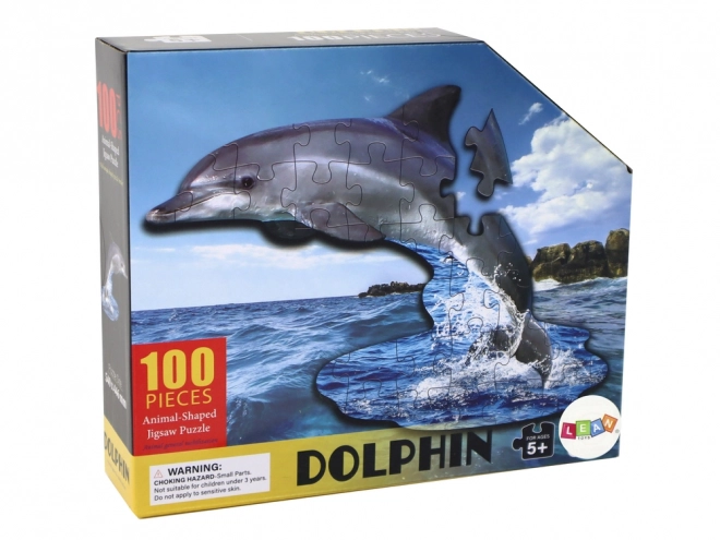 Puzzle de 100 pièces avec motif de dauphin et d'animaux marins