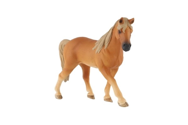 Cheval domestique alezan zooté en plastique 13 cm dans un sac