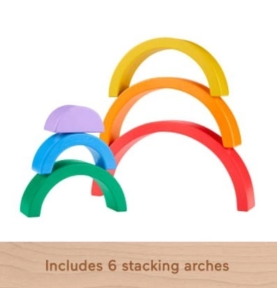 Arc-en-ciel en bois à empiler Fisher-Price pour enfants