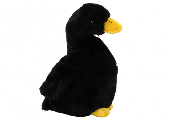 oie en peluche noire 30 cm