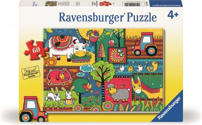 Puzzle Journée à la ferme 60 pièces