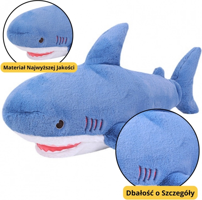 Jouet en peluche Requin bleu en peluche 56 cm