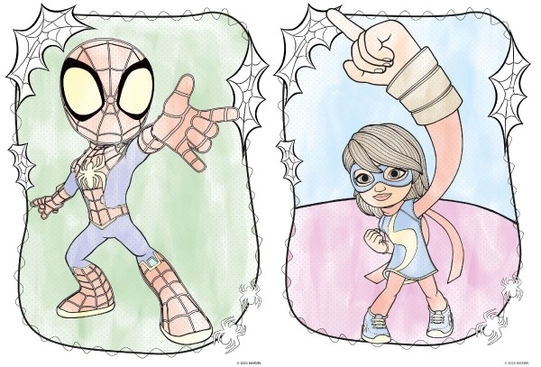 Coloriages Peins avec de l'eau! Spidey