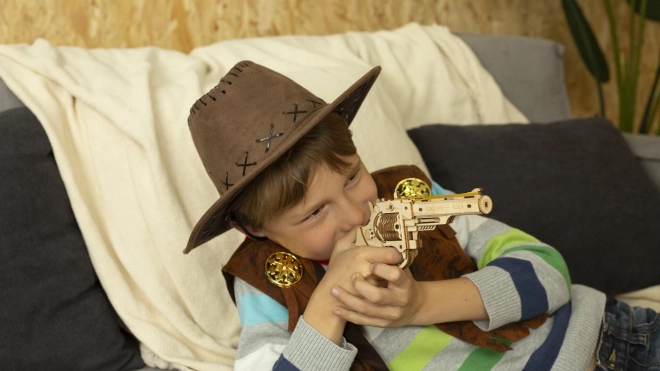 Puzzle mécanique en bois 3D Revolver Corsac RoboTime