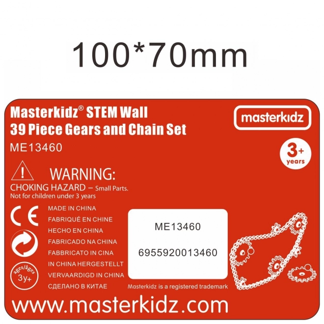 Masterkidz STEM Plateau avec engrenages et chaîne 39 pièces