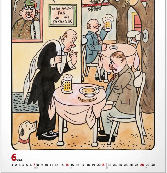 calendrier mural Josef Lada 2026
