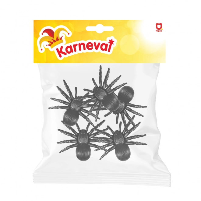 Décoration araignée noire 5 pcs