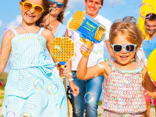 Pistolet à bulles de savon ensemble lumière + liquide pour enfants ZA4976