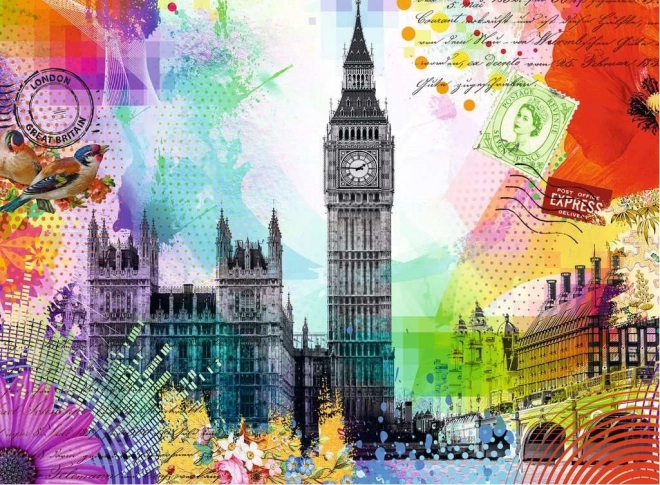 Puzzle Carte Postale de Londres 500 pièces