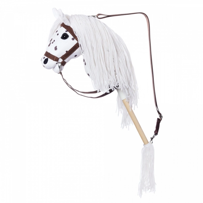 Cheval à bâton Hobby Horse de la collection HOPPIHORSE Sport Edition en couleur léopard blanc
